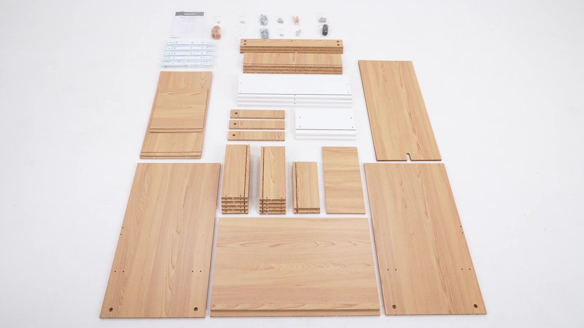 Junior Vida Drawer Chest Neptune 5 Drawer White/Oak Effect image 0