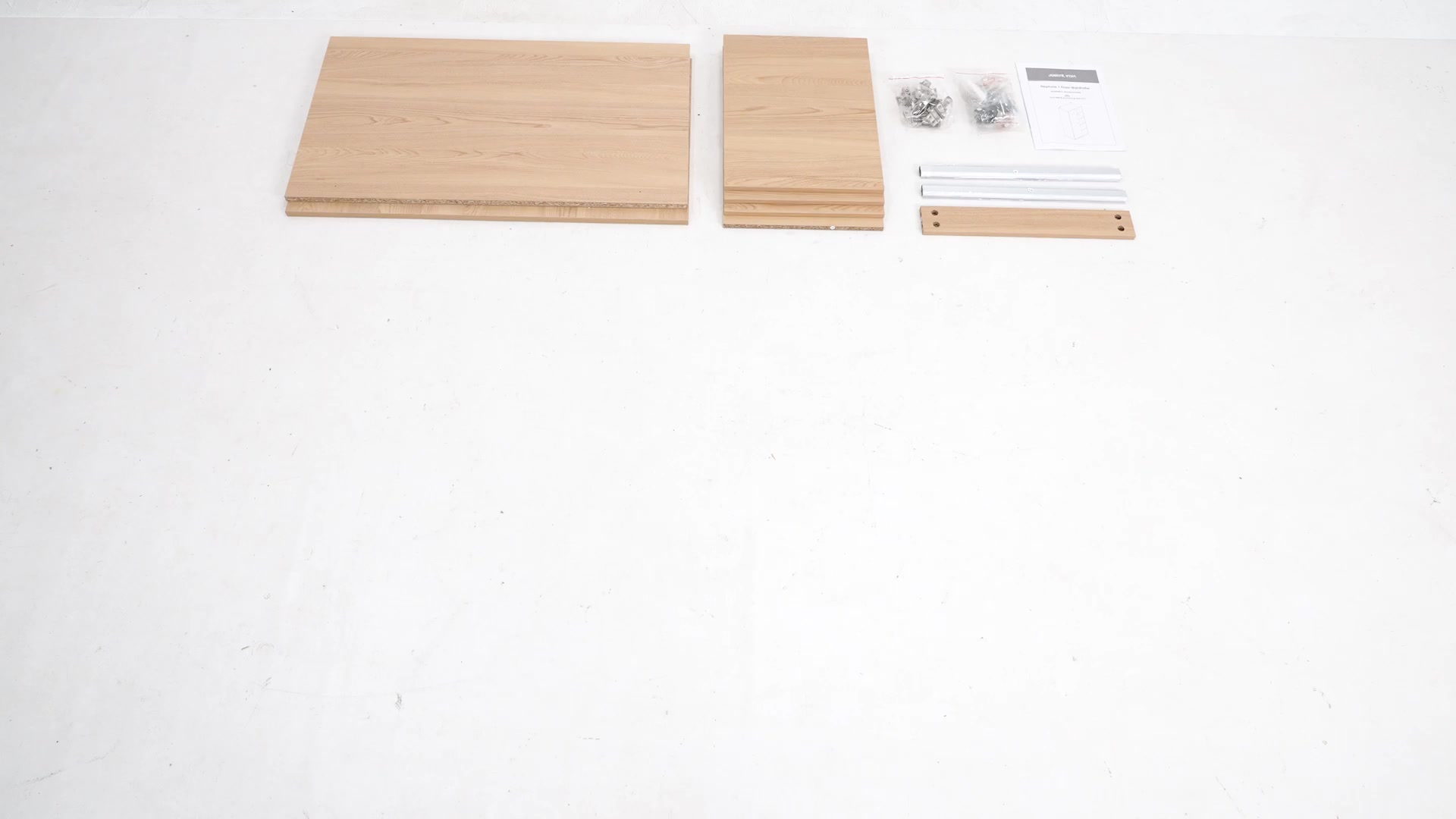 Junior Vida Wardrobe Neptune 1 Door White/Oak Effect image 0