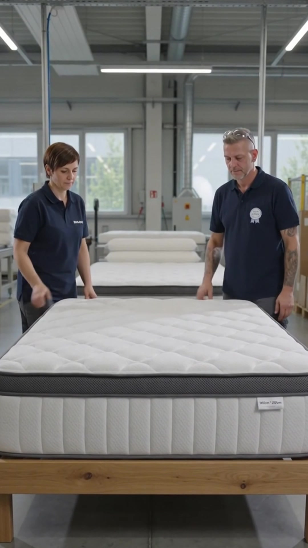 GTIMEX Matelas à ressorts ensachés 7 zones avec drap-housse, 25 cm d'épaisseur, 140 x 190 cm, pour enfants et adultes image 0