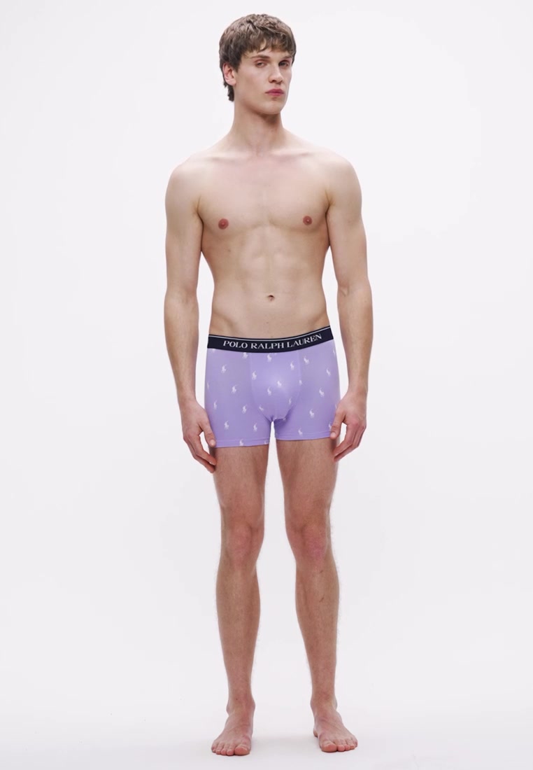 Ralph Lauren Classic Stretch-Cotton Trunk 3-Pack - Navy/Mint/Lavender AOPP image 0