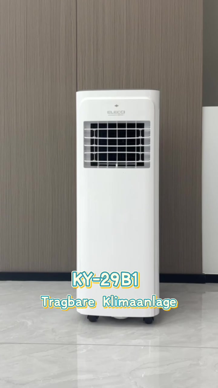 ELECCI Climatiseur Mobile 9000 BTU (2,7 kW), 4-en-1 Refroidissement/Déshumidification/Ventilation, Télécommande, Minuterie 24h, Kit Fenêtre, pour pièces jusqu’à 30 m², R290, Classe A image 0