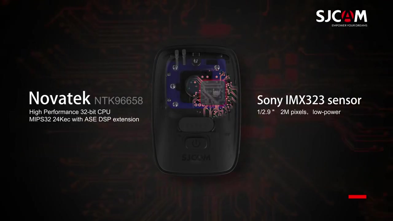 SJCAM A10 Caméra corporelle et embarquée avec vision nocturne, IP65 étanche, 450 min d'autonomie, 140° grand angle, photo 12MP, WiFi 2,4 GHz, dimensions 8,3 x 5,7 x 3,8 cm image 0