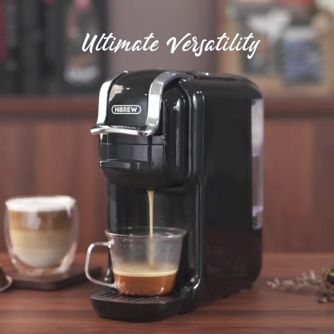HiBREW 5-in-1 Multifunktions-Kaffeemaschine, Heiß/Kalt, Cappuccino (Dolce Gusto, Nespresso), kompakt, ESE-Pad, gemahlener Kaffee, Kantine, 20 bar, H2B, Weiß image 0