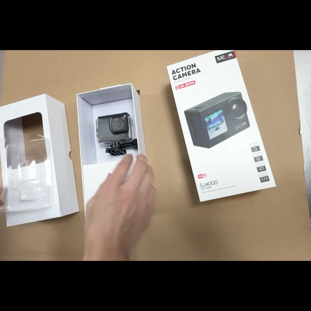 SJCAM SJ4000 Caméra d'action double écran 4K - Écran LCD 2,0 pouces et écran selfie 1,3 pouce - Grand angle 170° - Stabilisation EIS - Étanche 30 m - 80 min d'enregistrement - Photo 16 MP - 5,9 x 4,2 x 3 cm image 0