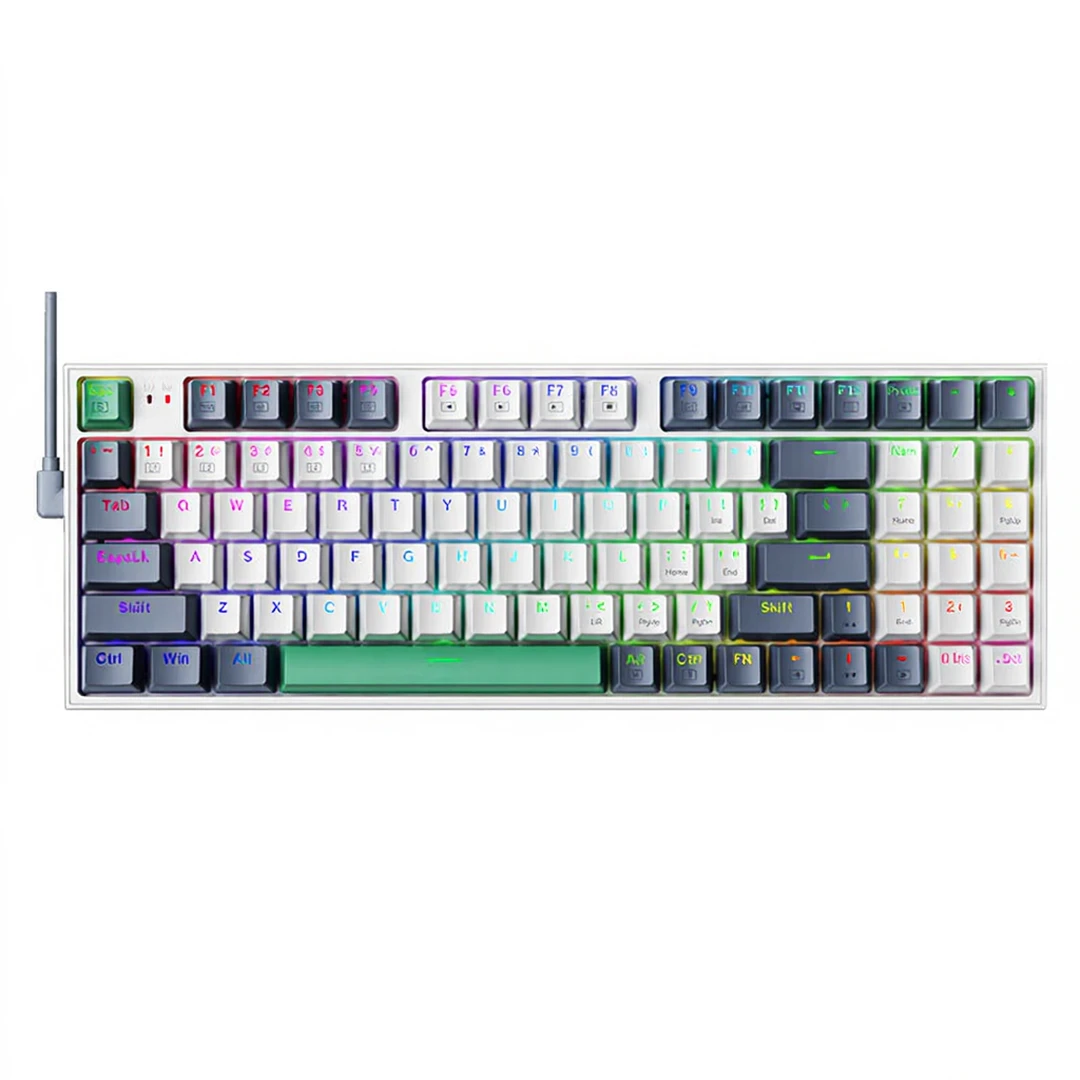 Machenike K500-B94 Kabelgebundene Rote Switch RGB Weiß