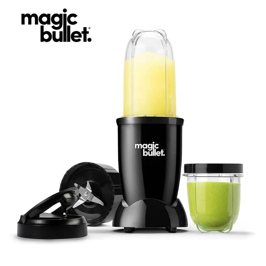 nutribullet magic bullet Deluxe - 7pc Set, Black, 10,000 RPM, Resealable Lid