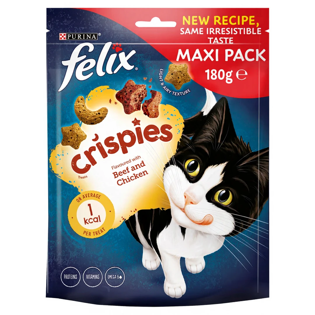 Felix Crispies Treats Flavoured with Beef and Chicken 180g