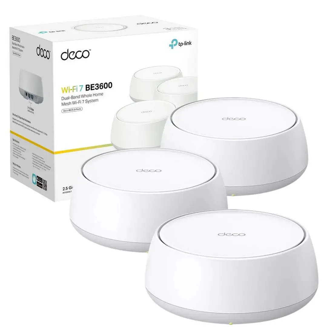 TP-LINK Deco BE25 Whole Home Mesh WiFi 7 System (3-pack)