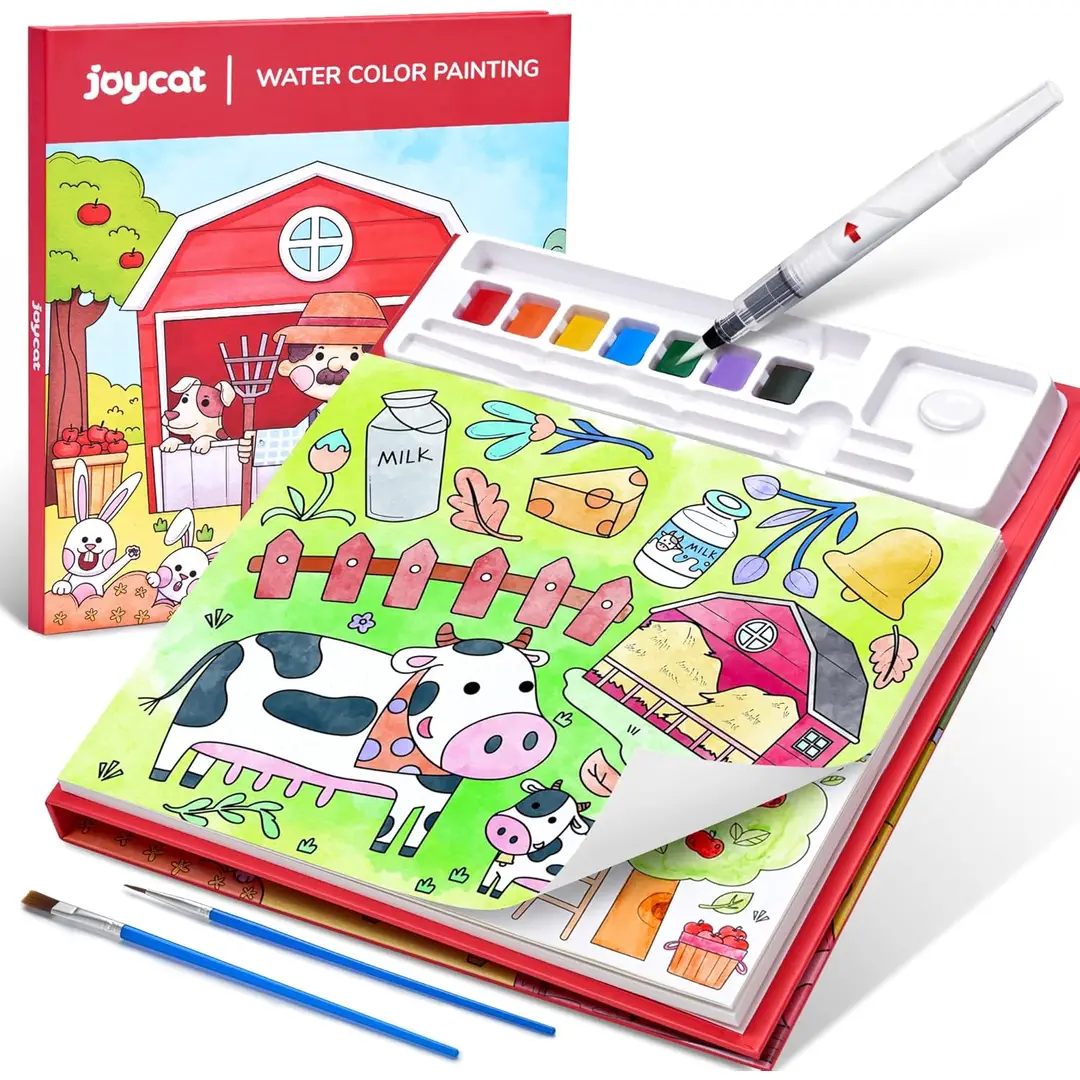 JoyCat Farm Series Paint with Water Colouring Books