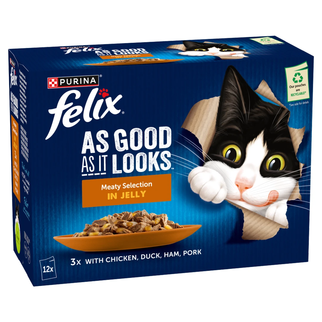 Felix As Good As it Looks Meaty Selection in Jelly Wet Cat Food 12x85g