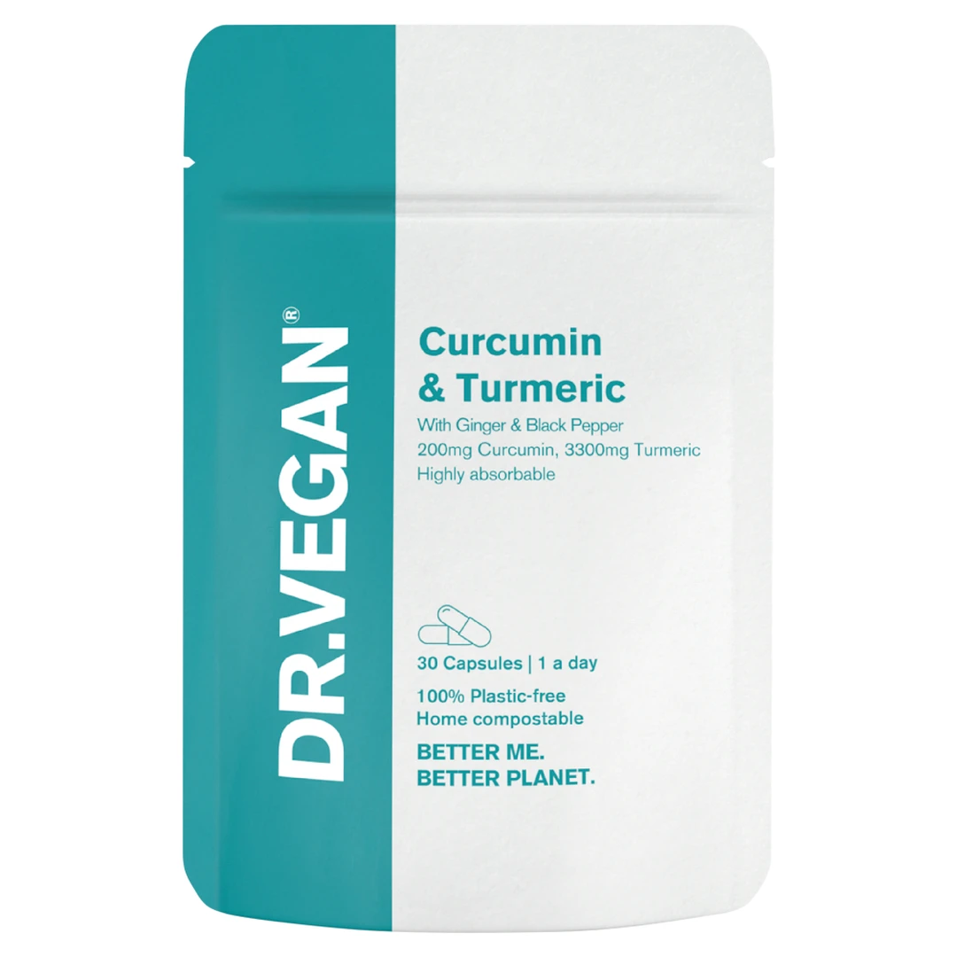 DR.VEGAN Curcumin and Turmeric Capsules with Ginger and Black Pepper - 30 Capsules