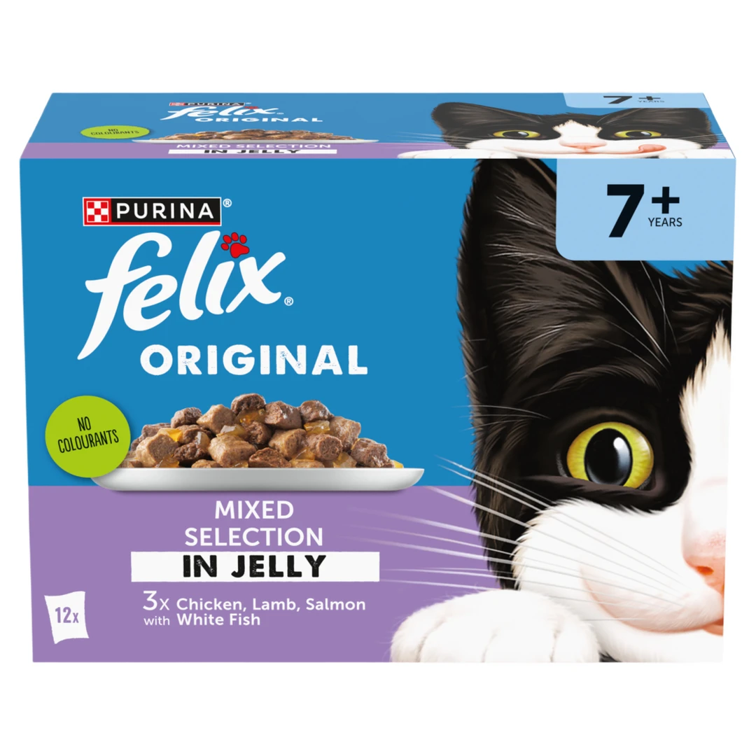 Felix Original Senior Mixed Selection in Jelly Wet Cat Food 12x85g