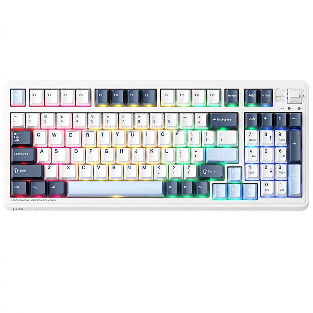 Machenike KG87 Tri-Mode Latte Switch-Pink