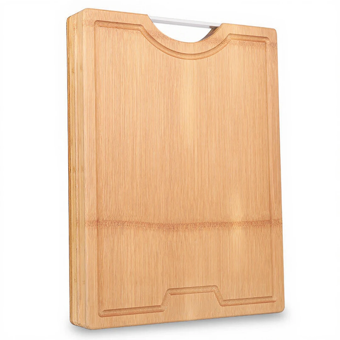 COOKER KING Planche à Découper Épaissie Ensemble de Planches à Découper de Cuisine Réversible Planches à Découper en Bambou Bois  
38*28*3cm Planche à Découper en Bambou