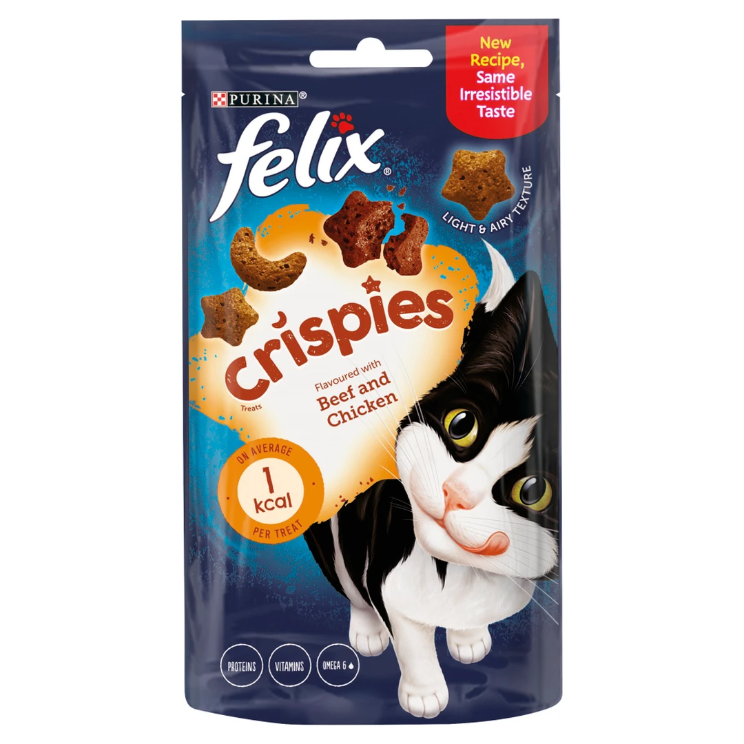 Felix Crispies Treats Flavoured with Beef and Chicken 45g