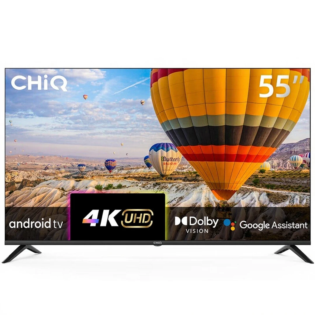 CHiQ U55P9V 55 Zoll (139 cm) 4K UHD Android-Fernseher mit Dolby Vision und Google Assistant