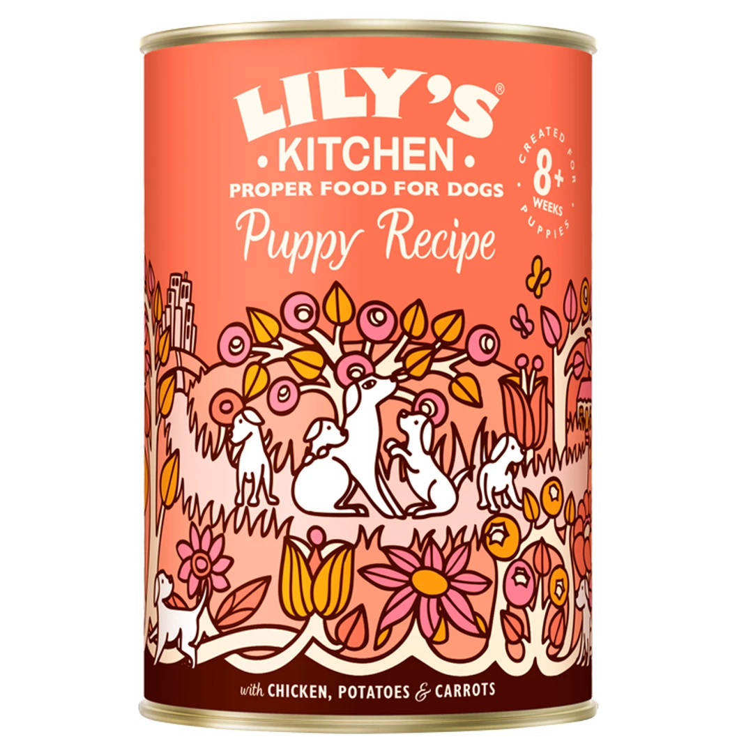 LILY'S KITCHEN Puppy Recipe with Chicken Wet Dog Food 400g