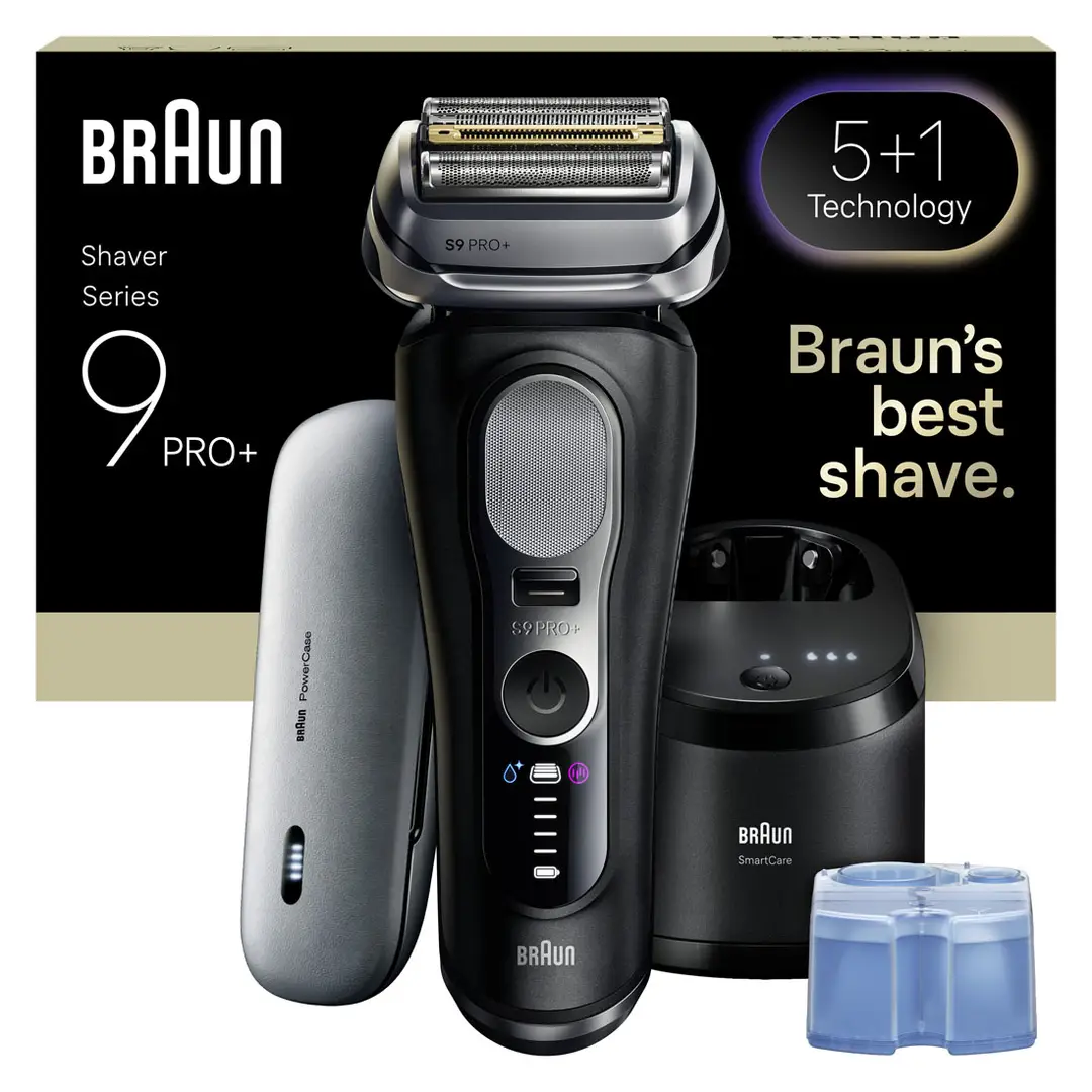 Braun Series 9 PRO+ 9670CC Wet & Dry Electric Shaver for Men, Pro SensoAdapt, Up to 60 min, 6in1 SmartCare Center, Black