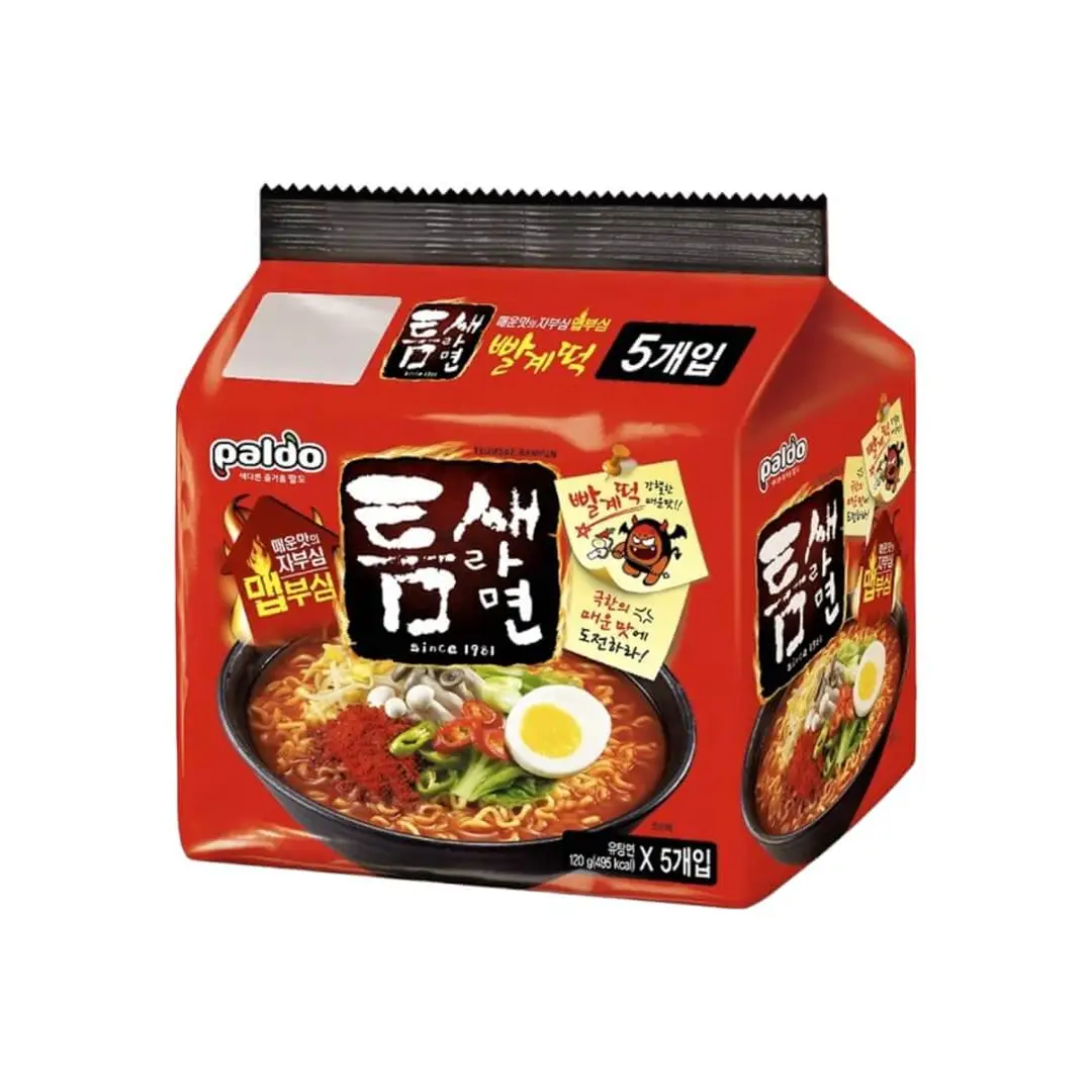 paldo Teumsae Ramen 120g (5 pack) 八道极地麻辣汤面 120g (5 连包)