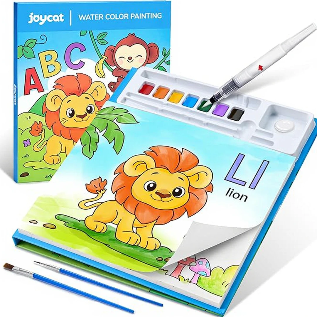 JoyCat Tier- & Alphabet-Serie Malbuch mit Wasserfarben