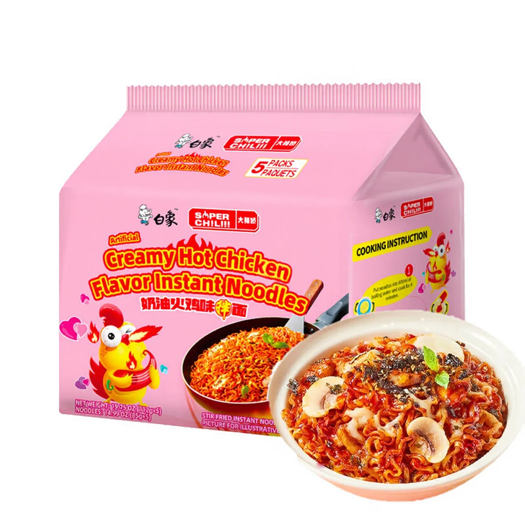 Baixiang Sahne-Putennudeln 5er-Pack 112g*5