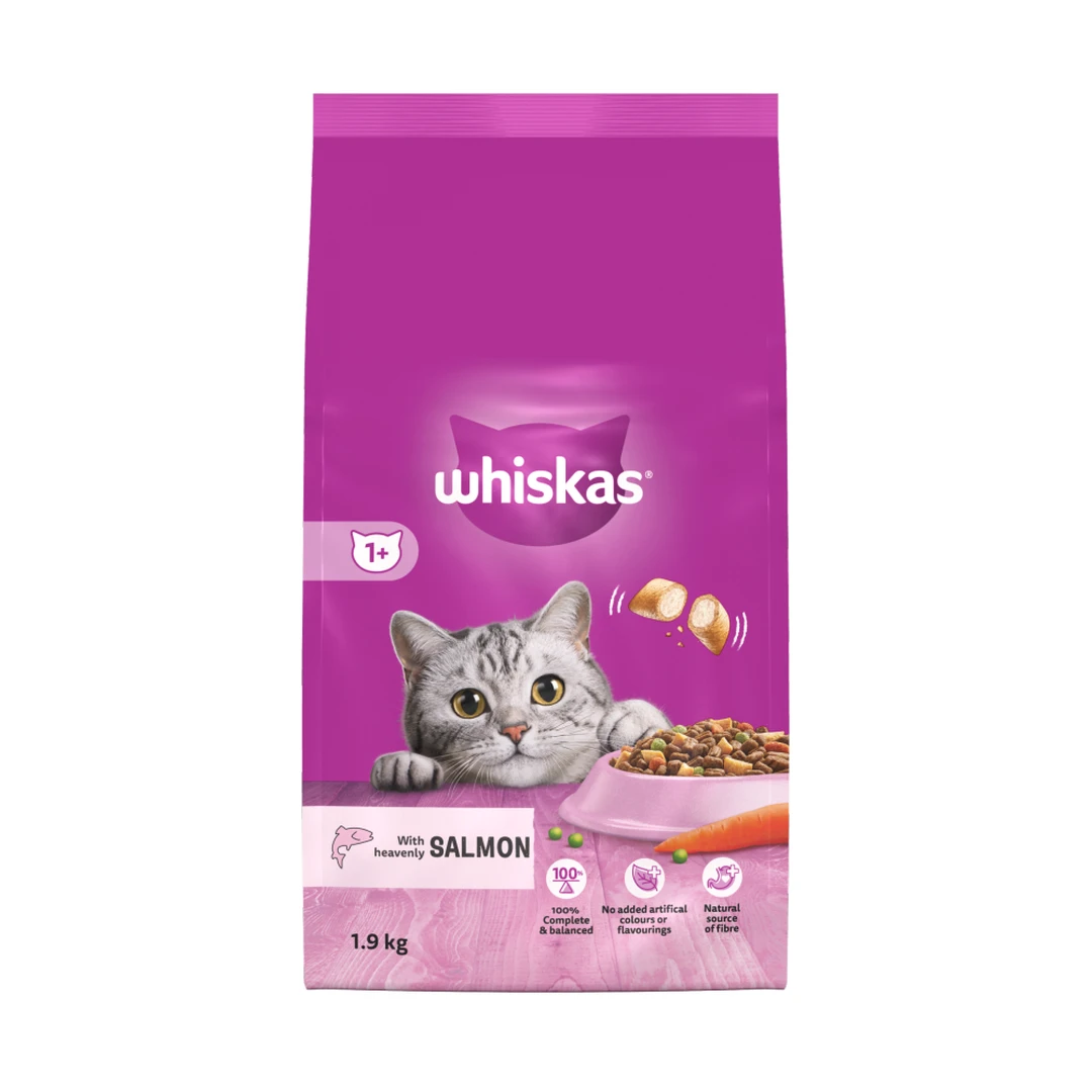 Whiskas 1+ Salmon Adult Dry Cat Food 1.9kg