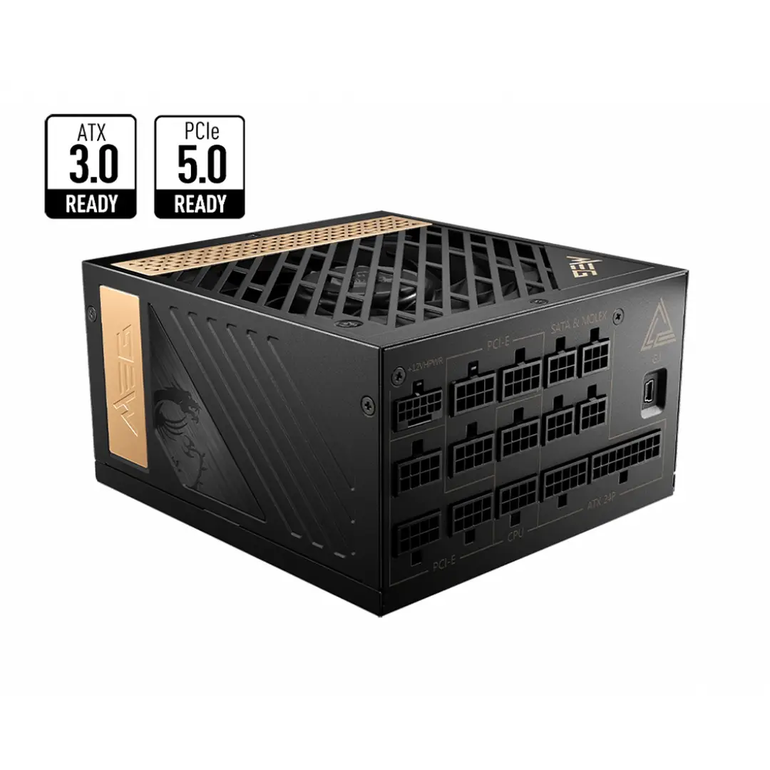 MSI MEG AI1300P PCIE5 voedingseenheid 1300 W 24-pins ATX zwart