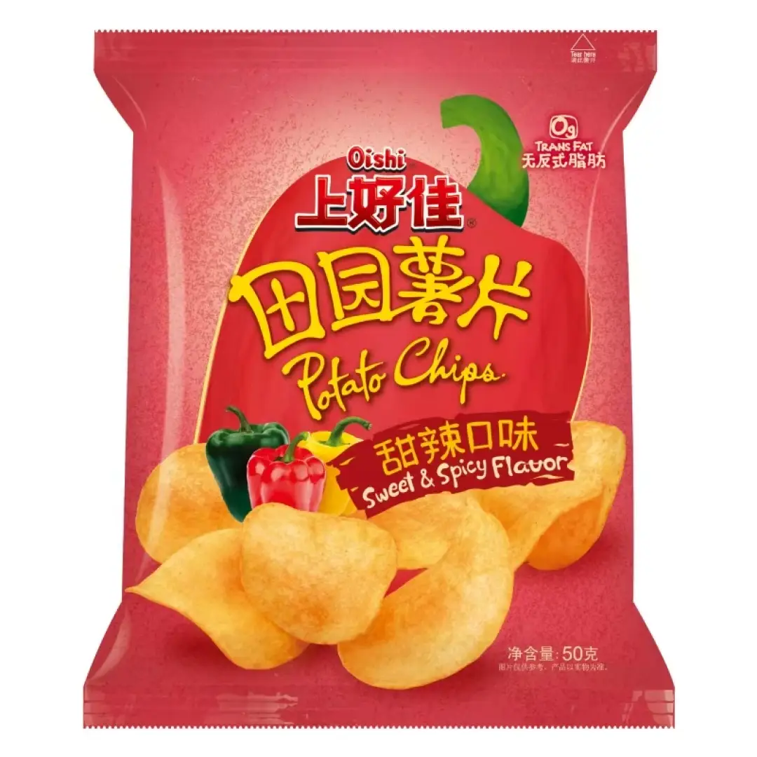 Potato Chips Sweet&Spicy Flavor 50g 上好佳田园薯片-甜辣味 50g
