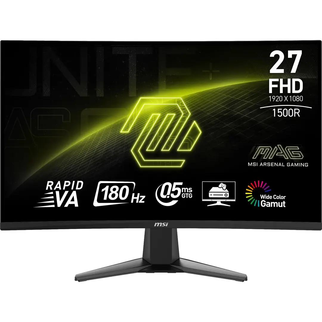 MSI MAG 27C6F computermonitor 68,6 cm (27") 1920 x 1080 pixels Full HD LCD zwart