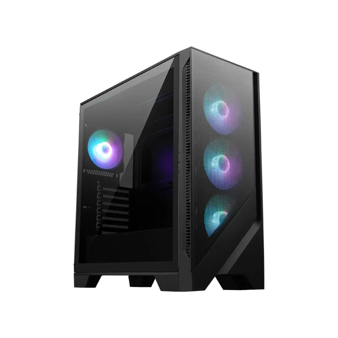 MSI MAG Forge 320R AIRFLOW micro tower zwart, transparant