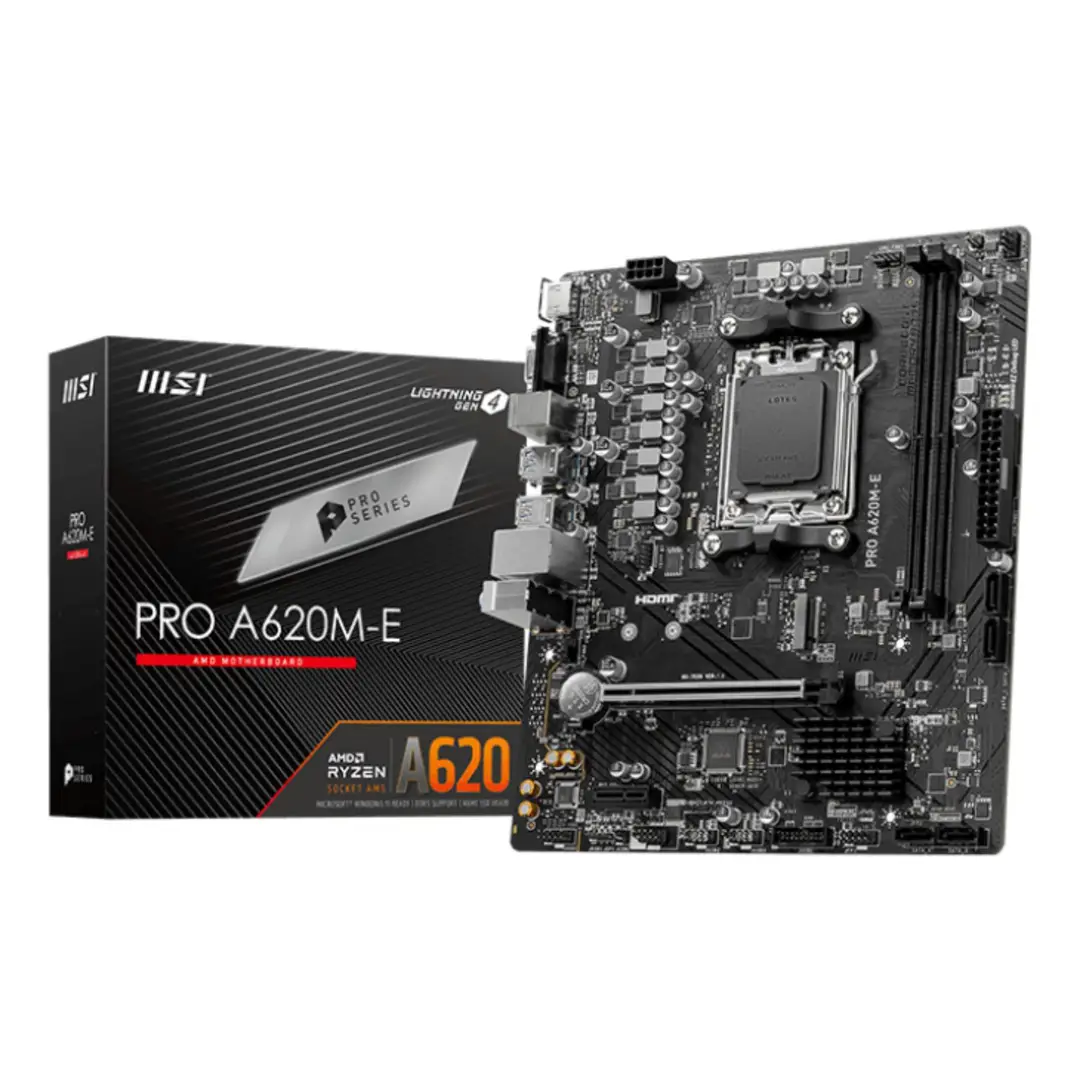 MSI PRO A620M-E moederbord, AMD A620, socket AM5, Micro ATX