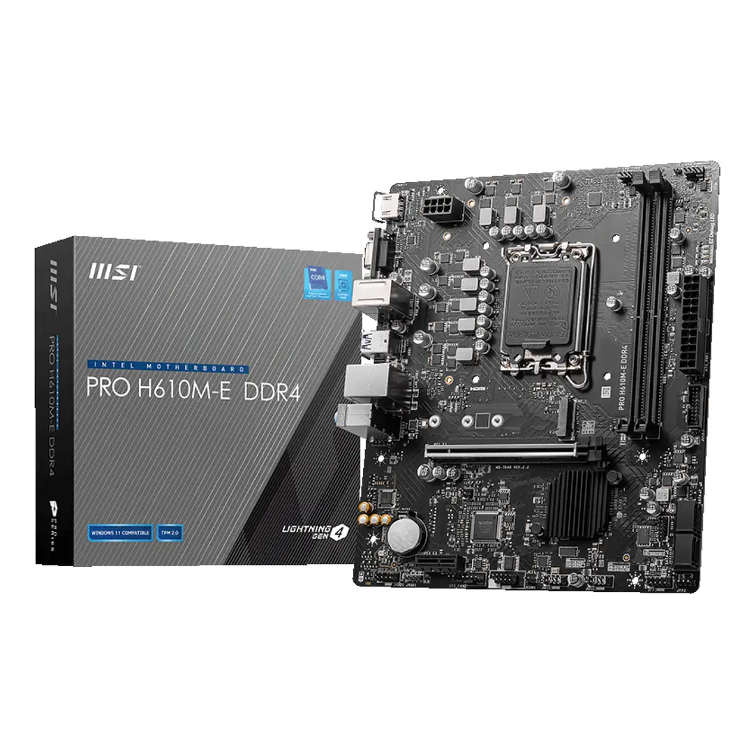 MSI PRO H610M-E DDR4 moederbord Intel H610 LGA 1700 micro ATX