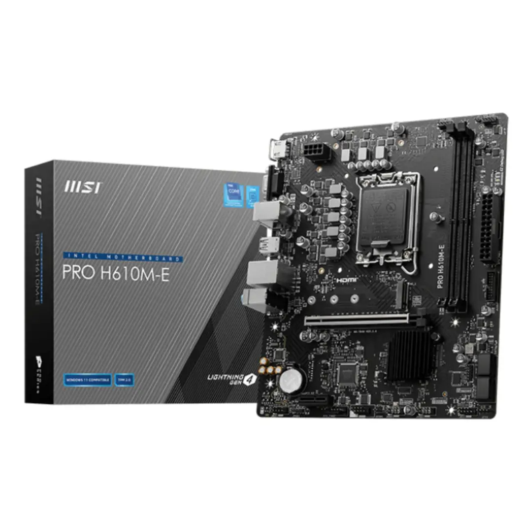 MSI PRO H610M-E moederbord Intel H610 LGA 1700 micro ATX