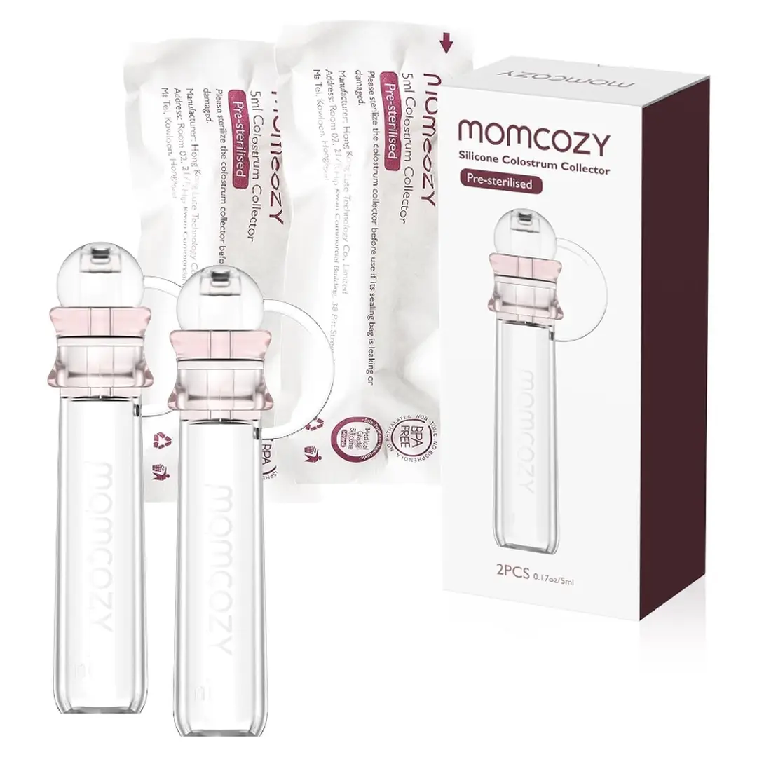 Momcozy Wiederverwendbarer Colostrum Collector Tragbar Babyfütterung Multi-Verwendung BPA-frei 5ml 2st