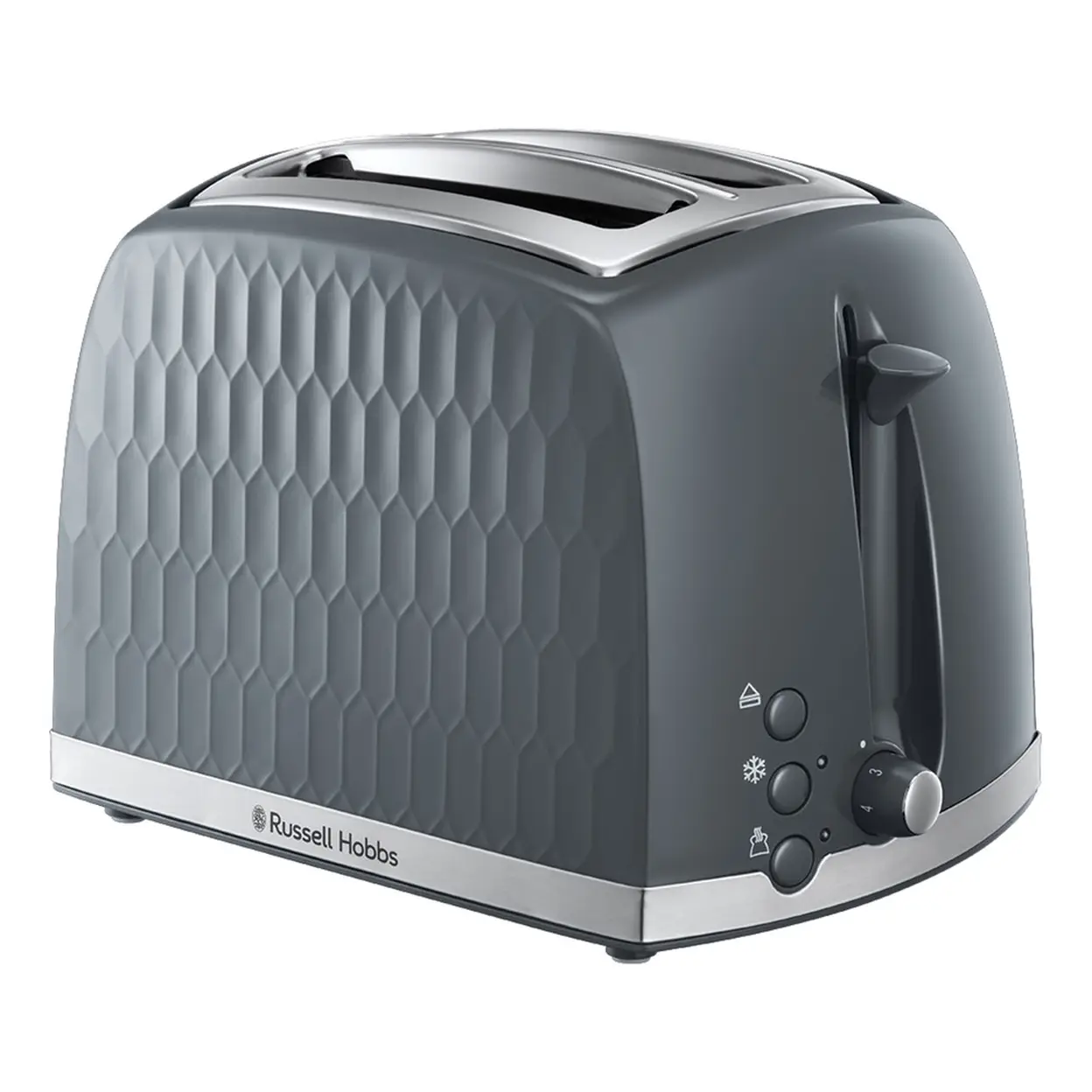 Russell Toaster Russell Hobbs Honeycomb 2 Slice Toaster, Textured, Grey - 26063 ...