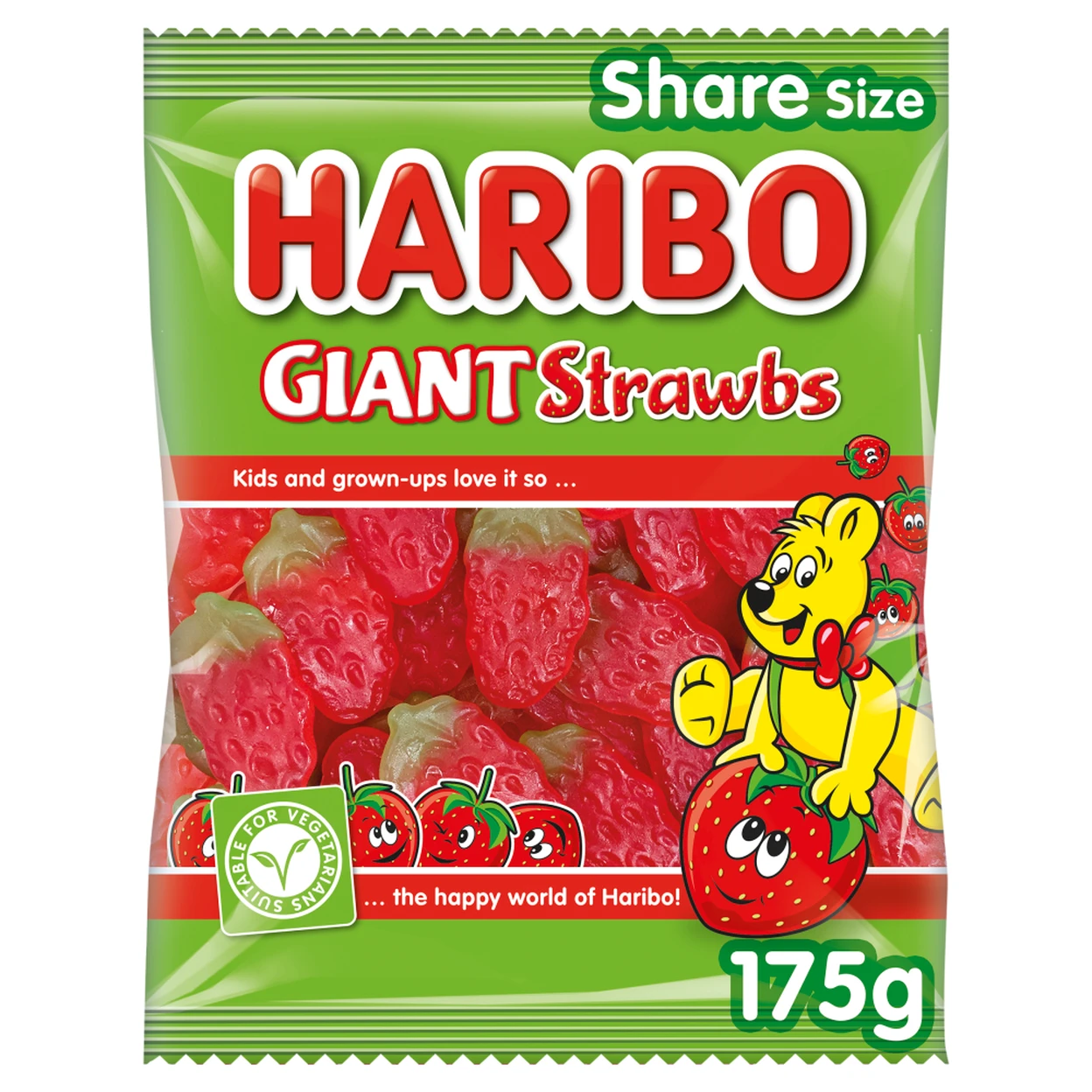 Haribo Giant Strawbs 175g | Sweets | Joybuy