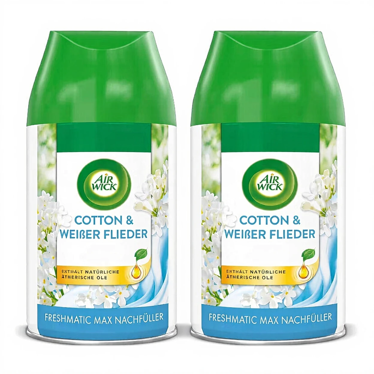 Airwick Freshmatic Max Nachfüllpackung Baumwolle & Blütenweiß 2 x 250 ml | Nachfüllungen