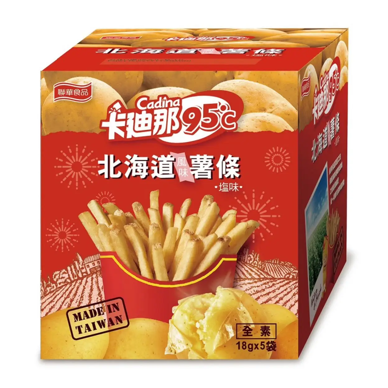 Cadina 95°C Hokkaido-Style Potato Sticks, 18g x 5 | Snacks & Nuts | Joybuy