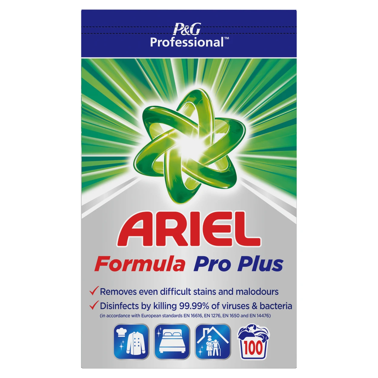Ariel Professional Powder Detergent Antibacterial 100 Washes 6.5kg ...