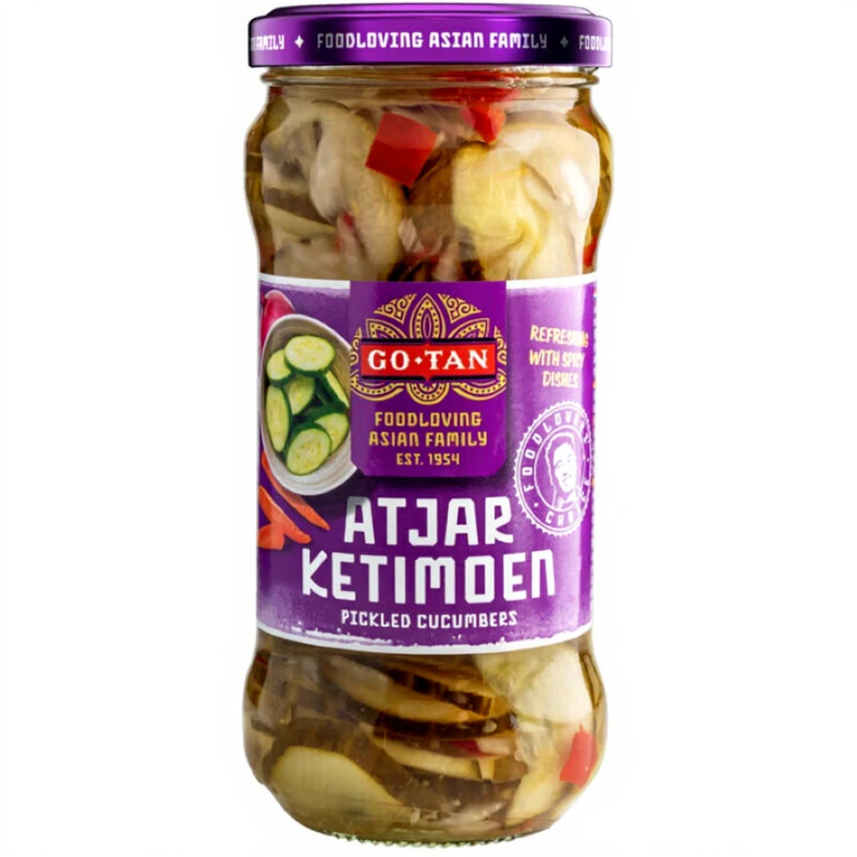 Go-Tan Atjar Ketimoen Concombres marinés - 330 g | Sauces de table ...