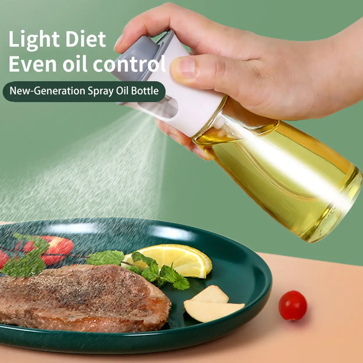 BJ öl spray flasche spray öl spray flasche grill öl spray flasche fitness haushalt küche essbare olivenöl glas öl kontrolle topf | Ölspender