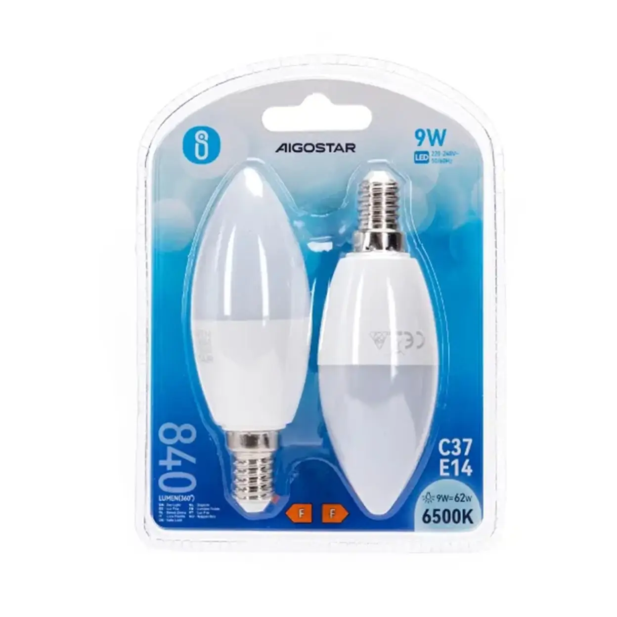 Aigostar LED A5 C37 E14 9W 6500K/dubbel - wit | Lichtbronnen | Joybuy