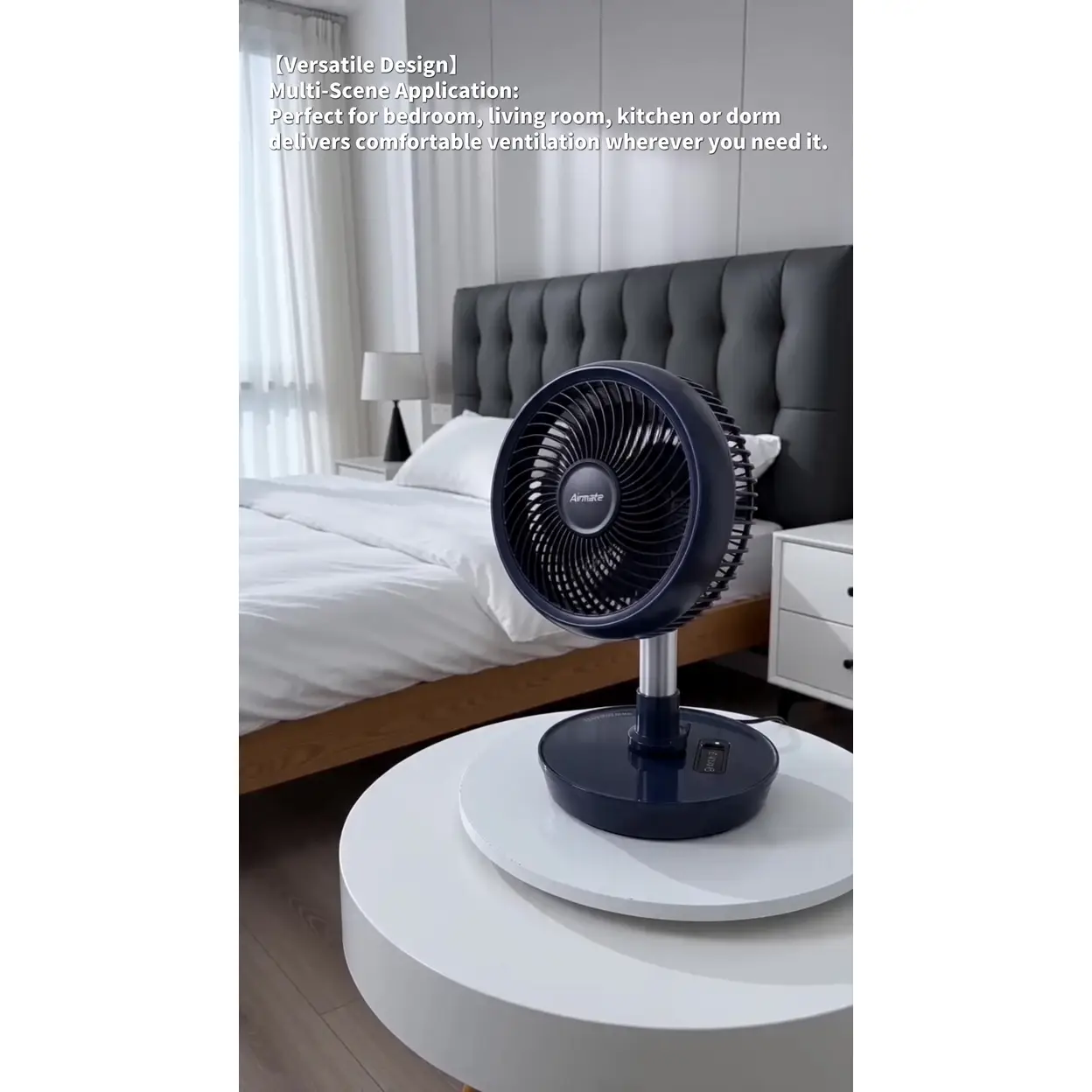 2025 Bladeless Tower Fan With Remote - Quiet 80° Oscillation, 3 Speeds & 12H Timer