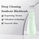 Qiweiny Dual-Mode Blackhead Remover Tools- Skin Scrubber Face Spatula | Battery/Handheld Face Scraper for Deep Cleansing, Skin Care Tool for Men and Women (Green) image 0