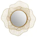 Interiors by Premier Wall Mirror Matera Flower Gold 80x80cm image 0