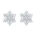 Ever Faith Cubic Zirconia Winter Snowflake Flower Stud Earrings image 0