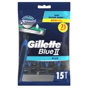 Gillette Blue II Plus Disposable Razors X15 2 Blades image 0