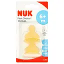 NUK First Choice + Latex Teat 6+ Months Large Feed Hole 2 Pack image 0