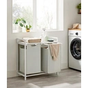 SONGMICSHOME wasmand met compartimenten en plank van oxfordstof image 1