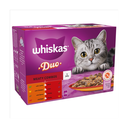 Whiskas 1+ Duo Meaty Combos Adult Wet Cat Food Pouches in Jelly 12 x 85g image 0